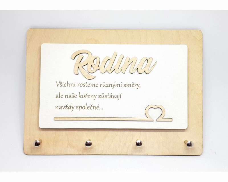 Věšák na klíče Rodina